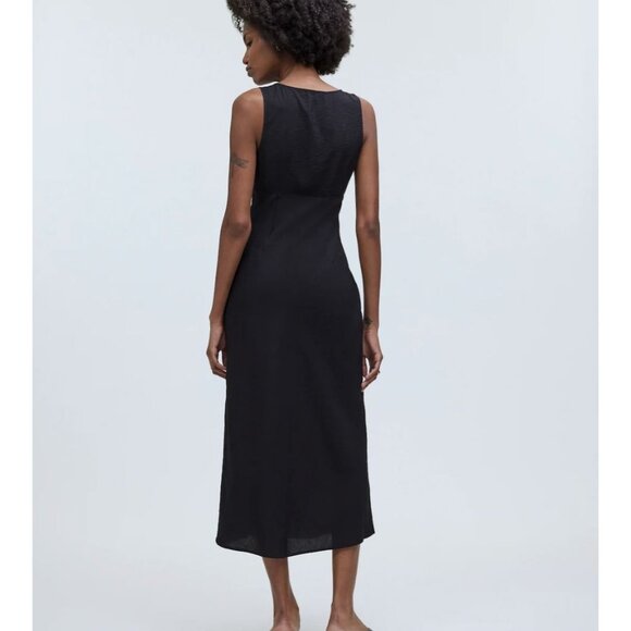 MADEWELL The Ariana Midi Dress Black NWT - Picture 3 of 8